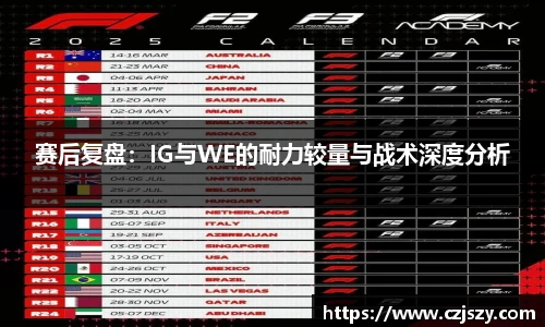 赛后复盘：IG与WE的耐力较量与战术深度分析